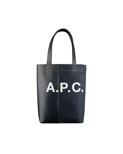 Apc Borsa Tote Axel N/s Blu In Iak