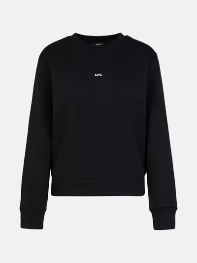 Apc 'boxy' Black Cotton Sweatshirt