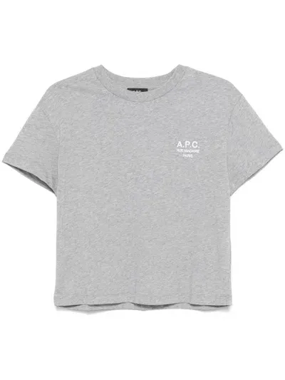 Apc Boxy Rue Madame T-shirt In Grey