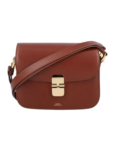 Apc Brown Grace Small Crossbody Bag