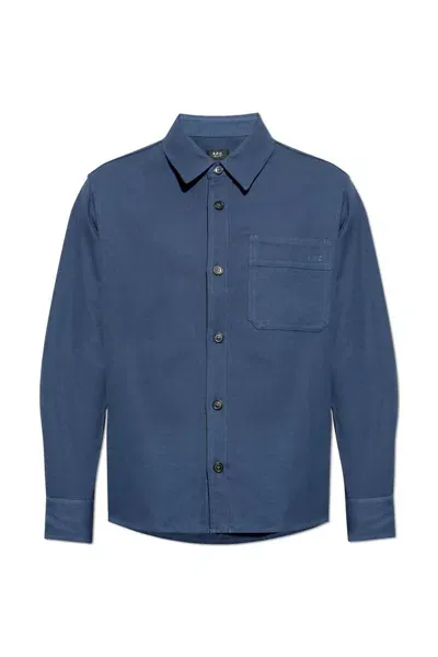 Apc A.p.c. Buttoned Long In Blue