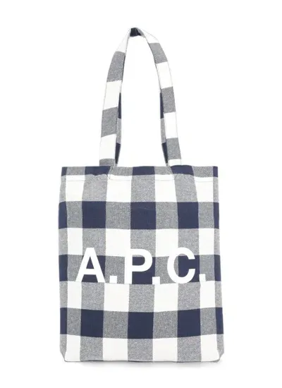 Apc A.p.c. Checked Tote Bag In Multi