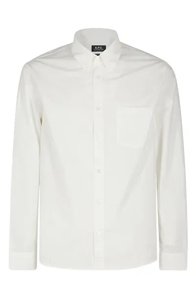 Apc Chemise Clement In Aab White