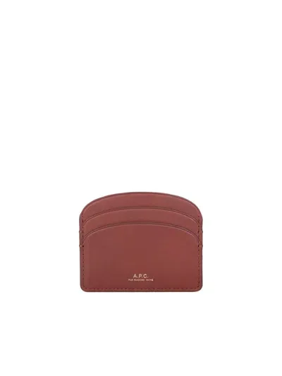 Apc A.p.c. Demi Lune Card Holder In Buff