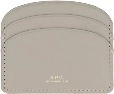 Apc A.p.c. Demi Lune Cardholder In Green