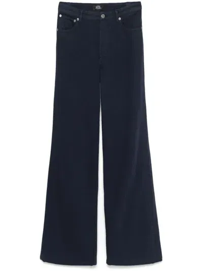 Apc Elisabeth Jeans In Blue