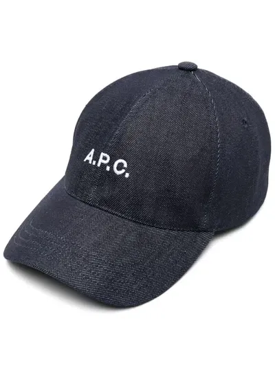 Apc Embroidered Logo Cap In Blue