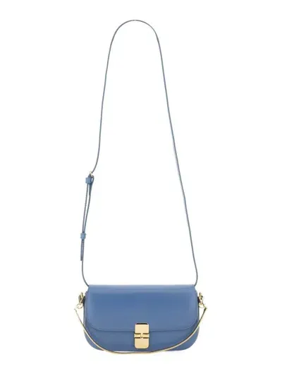 Apc Grace Baguette Bag In Blue