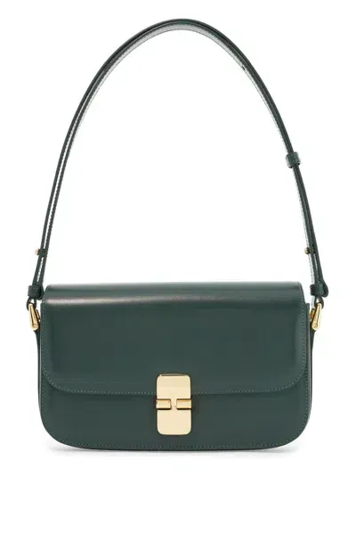 Apc A.p.c. Grace Foldover Shoulder Bag In Green