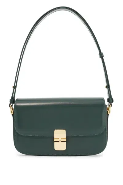 Apc Grace Baguette Bag In Vert Fonce (green)