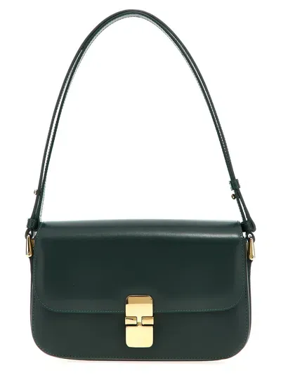 Apc Grace Baguette Shoulder Bags In Green