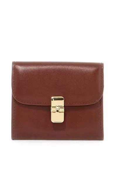 Apc A.p.c. Grace Compact Wallet In Brown