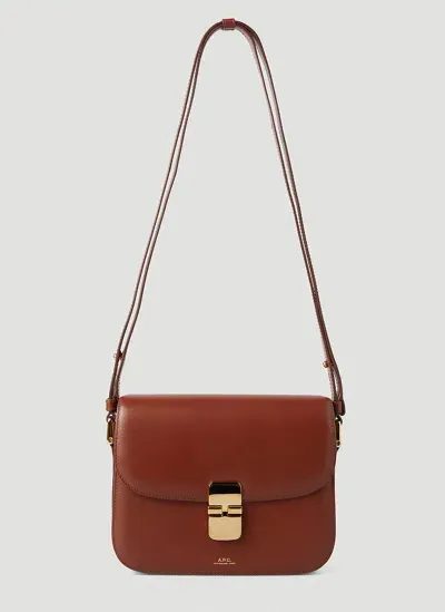 Apc Grace Small Shoulder Bag In Brown