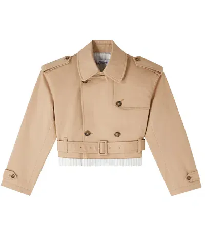 Apc Layered Trench Coat In Baa - Beige