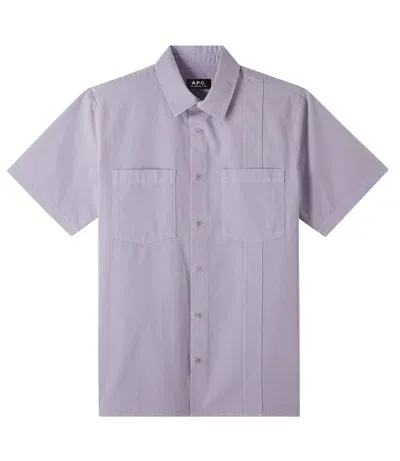 Apc Purple Hunt Shirt In Blue