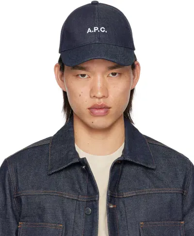 Apc Indigo Charlie Baseball Cap In Iai Indigo