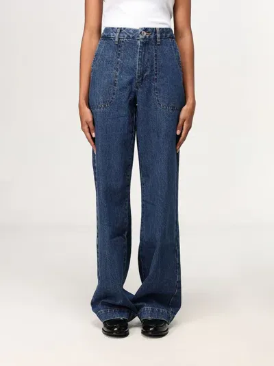 Apc Jeans A.p.c. Woman Color Blue In Blau