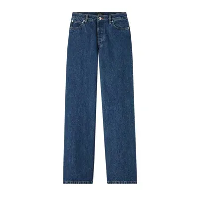 Apc A.p.c. Jeans Elisabeth In Indigo Delave