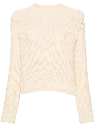 Apc Knitted Sweater In Neutrals