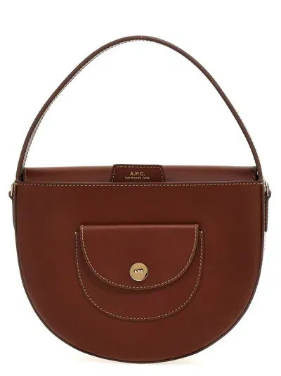 Apc A.p.c. Le Pocket Small Tote Bag In Brown