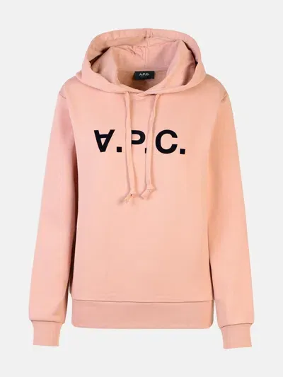 Apc Light Pink Cotton Sweatshirt