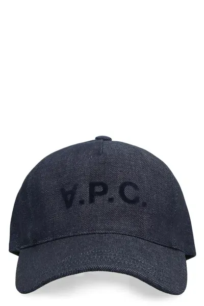 Apc Logo Baseball Cap In Blue