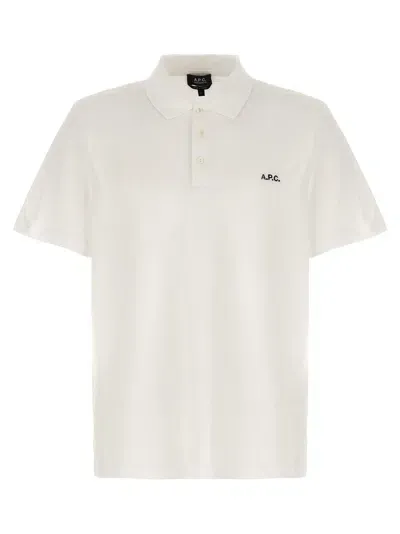 Apc Logo Embroidery Shirt Polo In White