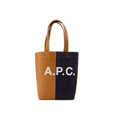 Apc A.p.c. Logo Printed Panelled Shoulder Bag In Multi