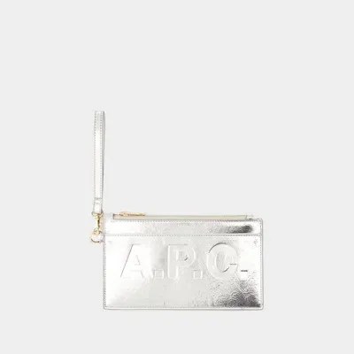 Apc Market Clutche - A.p.c. - Synthetic - Silver