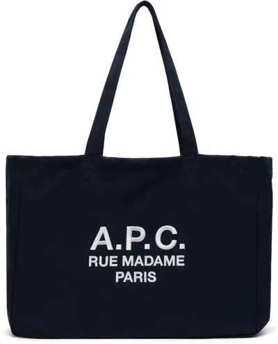 Apc ネイビー Diane Rue Madame ショッピングトート In Kai Forest Green