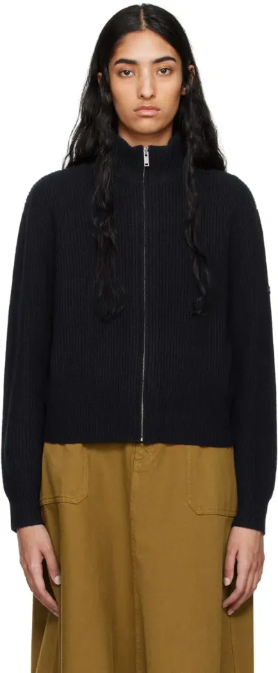 Apc Navy Jana Cardigan In Iak Dark Navy