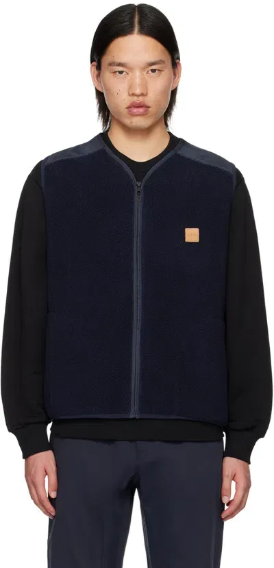 Apc Navy Nate Vest In Iak Dark Navy