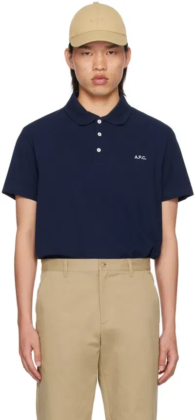 Apc Navy Standard Polo In Iak Dark Navy