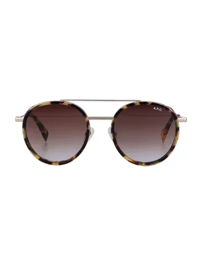 Apc A.p.c. Nico Sunglasses In Brown