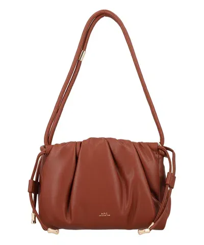 Apc Ninon Handbag In Brown