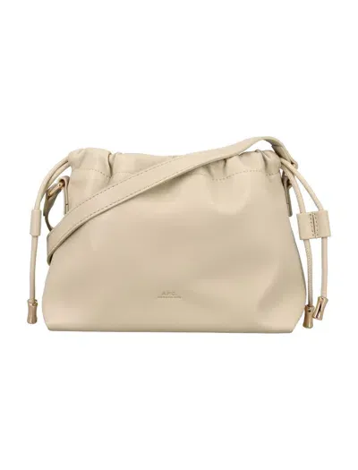 Apc Beige Mini Ninon Bag In Creme