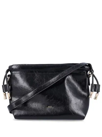 Apc Ninon Mini Bag Woman Black In Polyurethan In Green