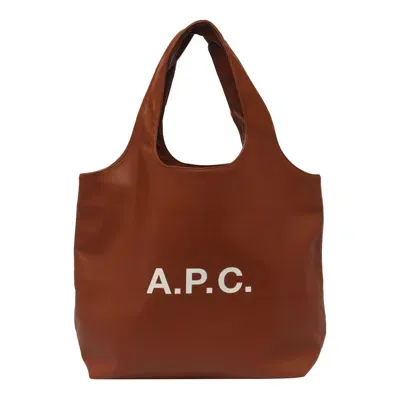 Apc Ninon Tote Bag In Brown