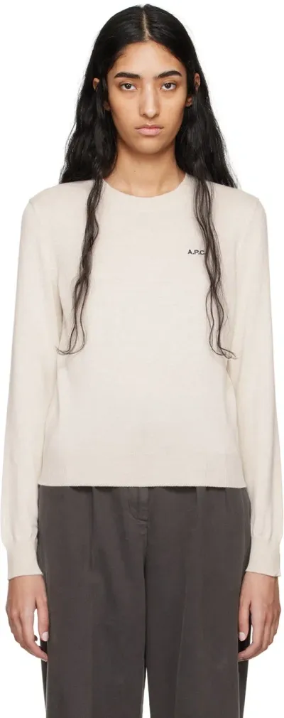 Apc Off-white Victoria Sweater In Paa Heathered Ecru