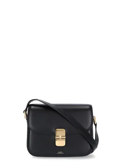 Apc Grace Small Shoulder Bag In Black Leather