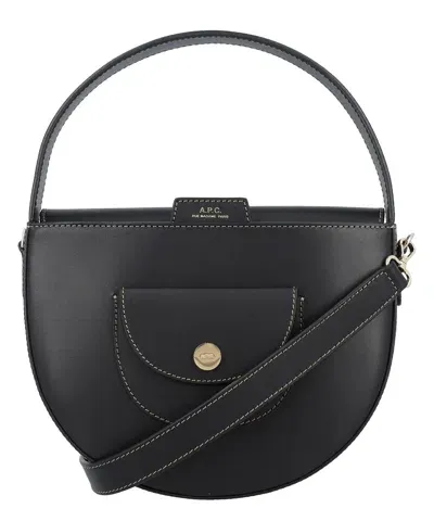 Apc Pocket Small Handbag In Black