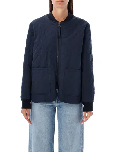 Apc Elea Quilted Jacket In Blue