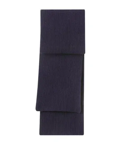 Apc A.p.c. Ribbed Knitted Scarf In Navy