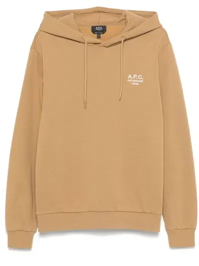 Apc Rue Hoodie In Brown