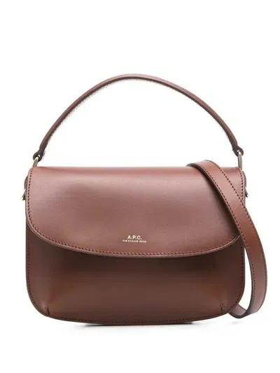 Apc A.p.c. Sarah Mini Shoulder  Bags In Dark Brown