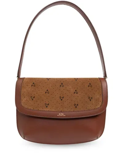 Apc Sarah Shoulder Bag In Brown