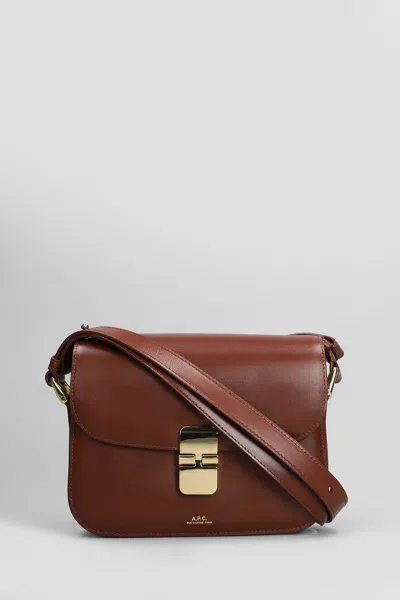 Apc Grace Small Shoulder Bag In Leather Color Leather