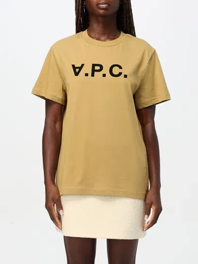 Apc T-shirt A.p.c. Woman Color Brown In Braun