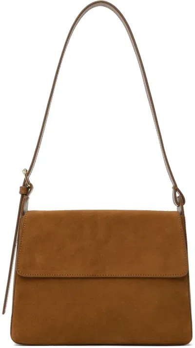 Apc Tan Virginie Flap Bag In Cac Marron