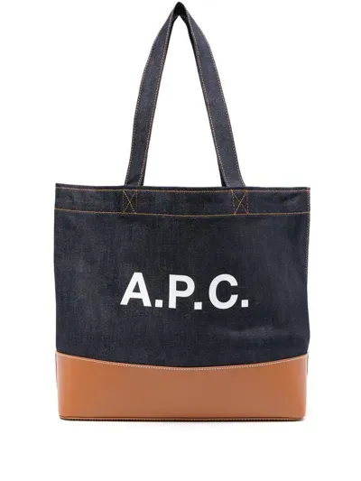 Apc A.p.c. Tote Axel E W Bags In Brown